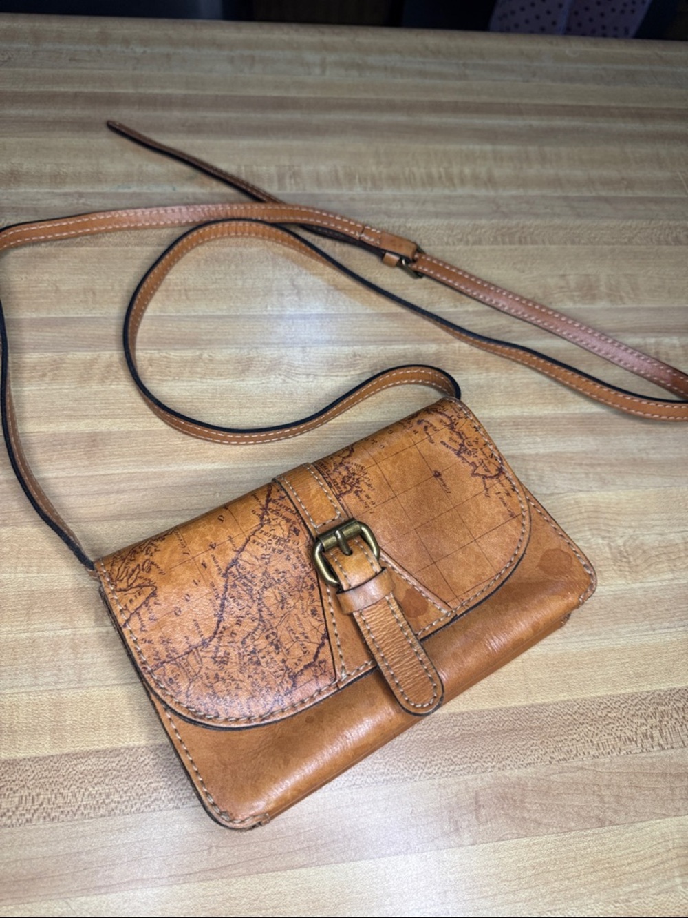 Patricia Nash - Leather Crossbody Bag with Buckle Detail